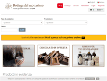 Tablet Screenshot of bottegadelmonastero.it